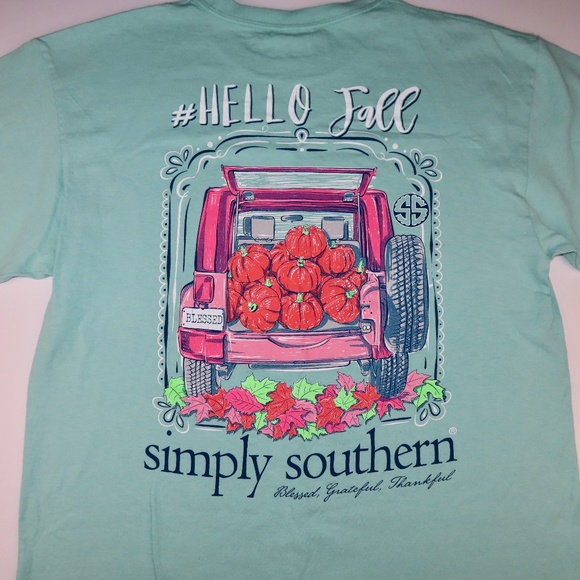 Simply Southern Tops - Simply Southern Large Long Sleeve Shirt Hello Fall
